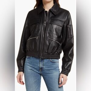 Sam Edelman leather bomber jacket